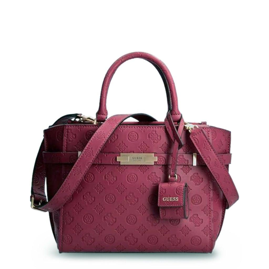 Bea Embossed 4G Peony Logo Satchel in Burgundy